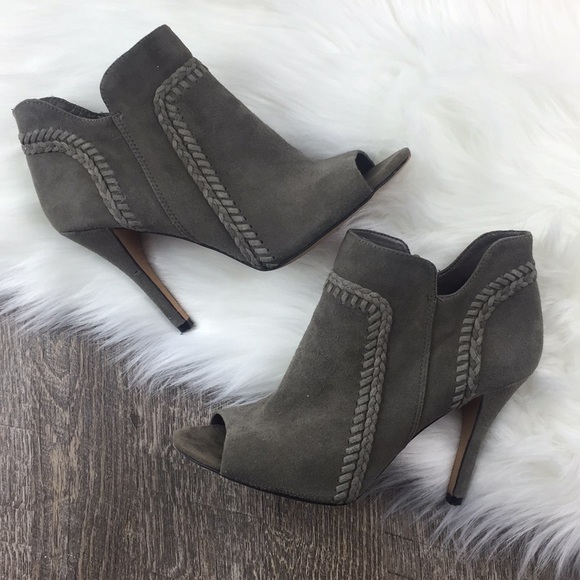 Vince Camuto Shoes - VINCE CAMUTO Abesta Suede Ankle Heel Open Toe Boot